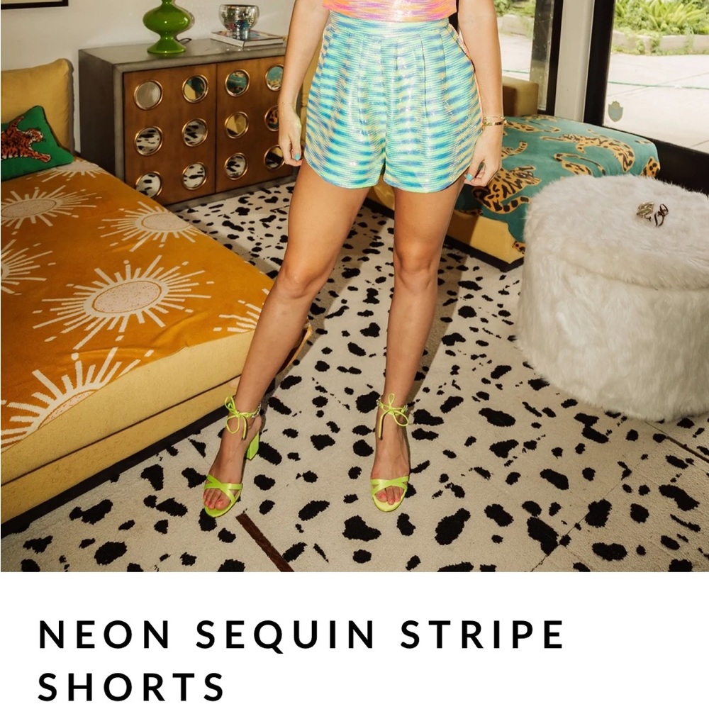 Queen of Sparkles Sequin Strip Shorts